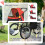 PawHut PawHut Three-Wheel Pet Stroller, for Medium, Small Dogs, Foldable Cat Pram - Red 5