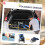 PawHut PawHut 3 Wheel Pet Stroller, for Medium Small Dogs, Foldable Cat Pram - Blue 4