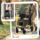 PawHut PawHut Foldable Dog Carriage w/ Universal Wheels, Shock Absorber - Grey 17