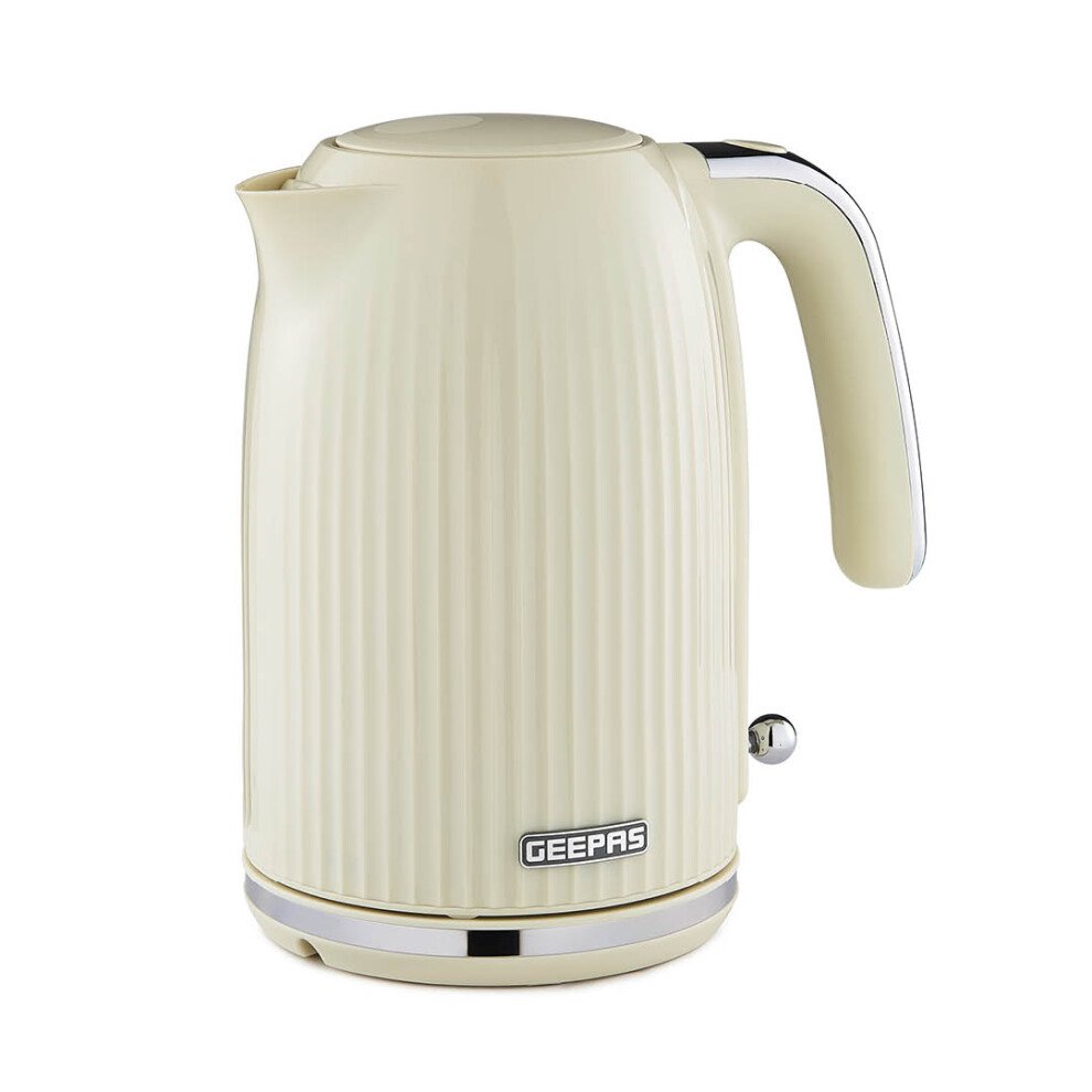 (Cream) GEEPAS 1.7L Electric Kettle 3000W Rapid Boil