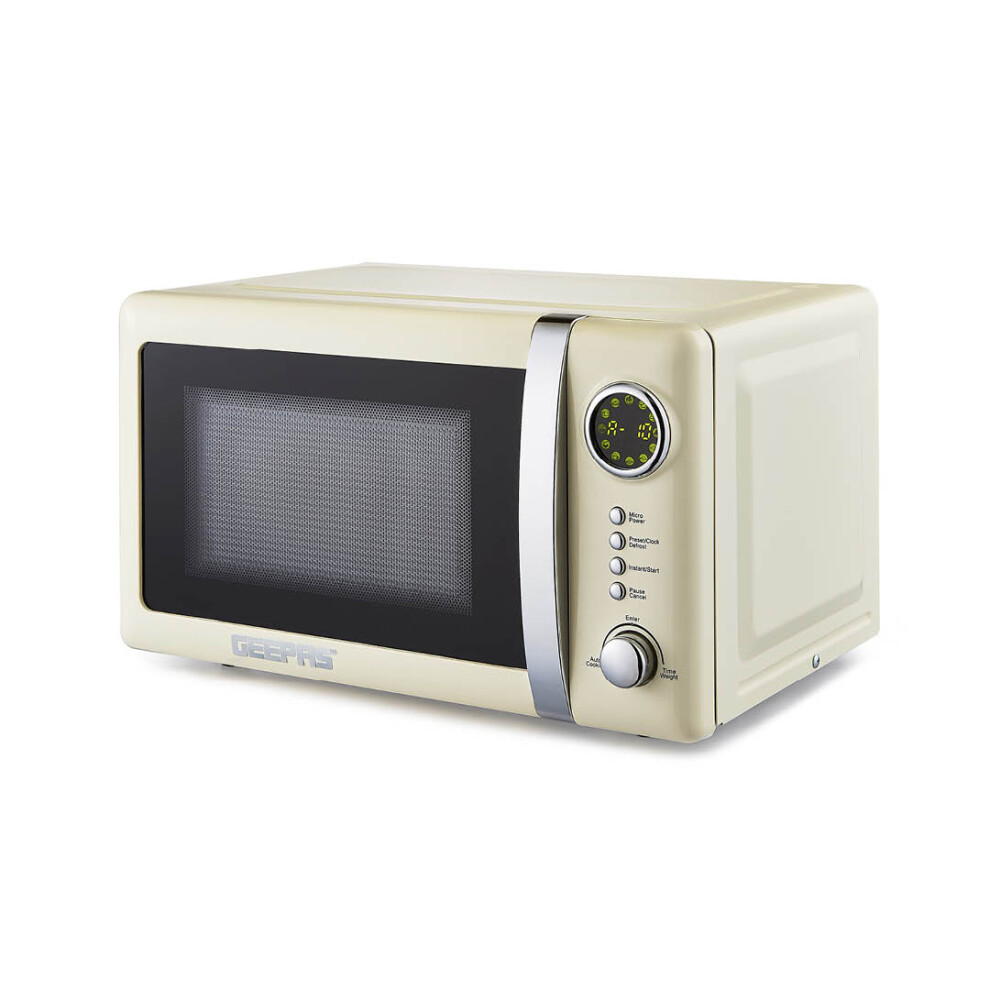 (Cream) Black, GEEPAS 20L Digital Microwave Oven 700W