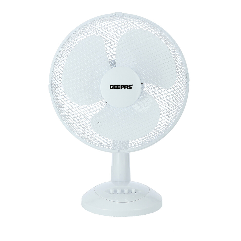 GEEPAS 12" Table Fan | Electric Portable Worktop Desk Fan with 3 Speeds 3 Blades, 35W