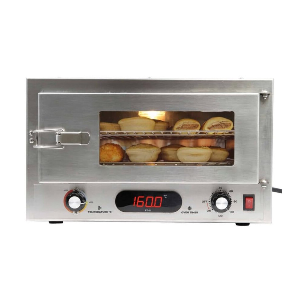 DWD® 12v Luxury Travel Oven 130W Stainless Steel 304 Grade with Anderson Plug & Car Adaptor, 19L Timer, Digital Thermometer, Double Glazed Door Light