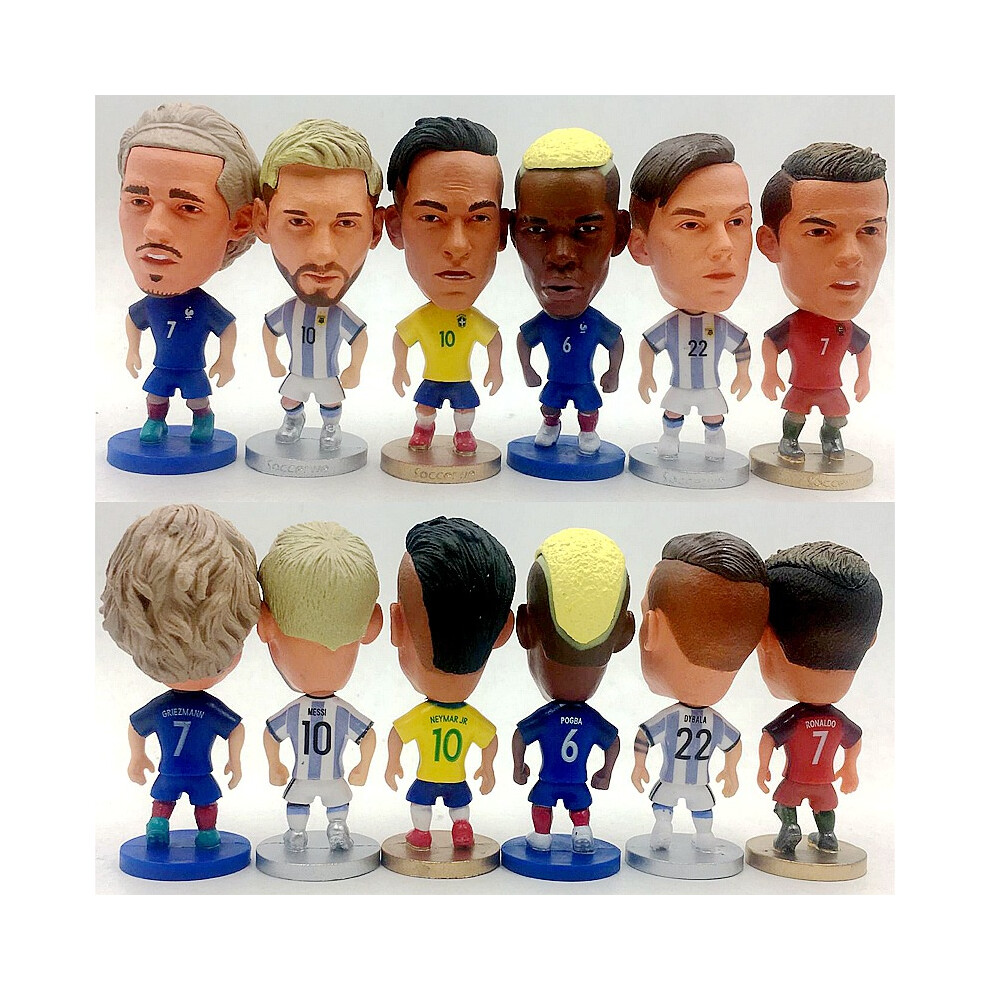 (Ronaldo) 6.5cm Mini Figure Football Star Model Toys Action Figure Kids Gift