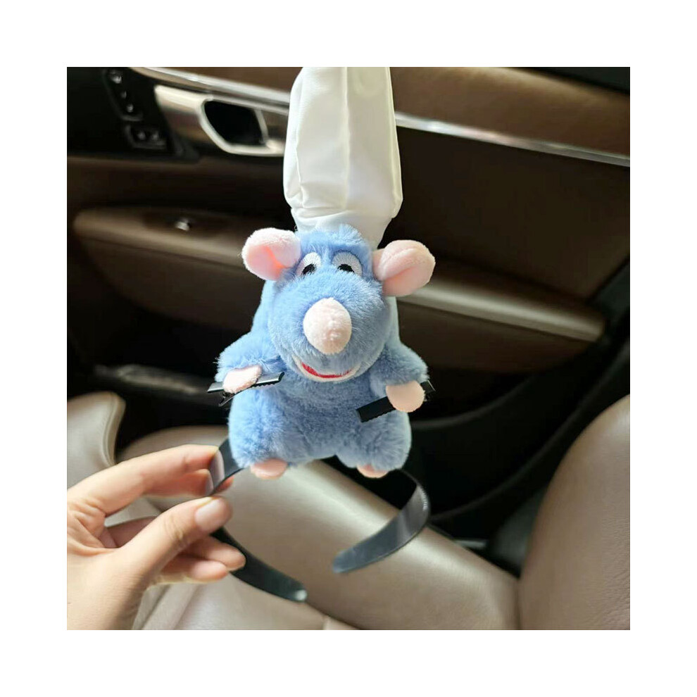 (StyleA) Cute Cartoon Rat Headband Plush Chef Hat Adorable Blue Hair Accessory Girls Love