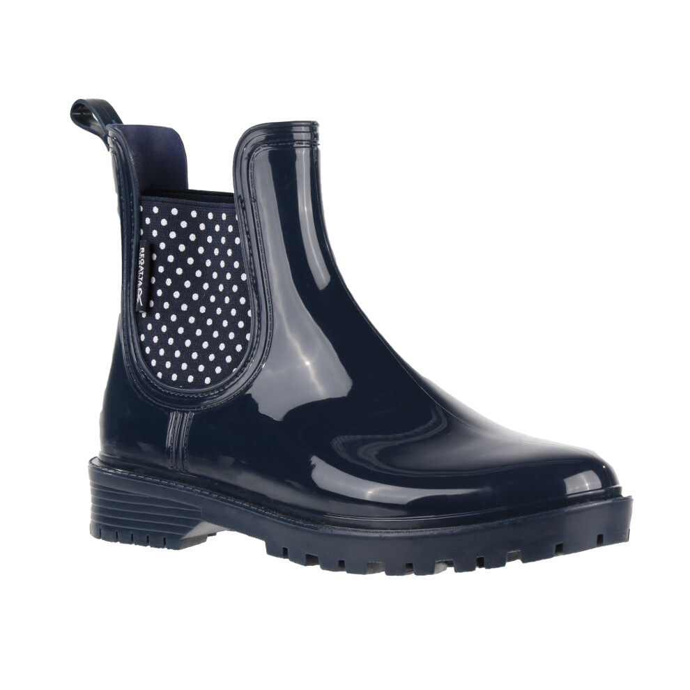 (6 UK, Navy/White Sand) Regatta Womens/Ladies Lady Harriett II Ankle Wellington Boots