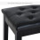 Homcom HOMCOM Classic Piano Bench Padded Seat Makeup Stool Solid Wood Wooden Black 4