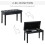 Homcom HOMCOM Classic Piano Bench Padded Seat Makeup Stool Solid Wood Wooden Black 3