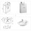 AICA 560mm Floorstanding Bathroom Vanity Unit with Ceramic Basin Sink Gloss White 2