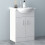 AICA 650mm Floorstanding Bathroom Vanity Unit with Ceramic Basin Sink Gloss White 1