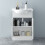 AICA 650mm Floorstanding Bathroom Vanity Unit with Ceramic Basin Sink Gloss White 4
