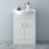 AICA 650mm Floorstanding Bathroom Vanity Unit with Ceramic Basin Sink Gloss White 5