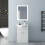 AICA 650mm Floorstanding Bathroom Vanity Unit with Ceramic Basin Sink Gloss White 6