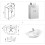 AICA 650mm Floorstanding Bathroom Vanity Unit with Ceramic Basin Sink Gloss White 2