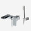 NES Home Ozone Waterfall Solid Brass Square Wall Mounted Chrome Bath Shower Mixer Tap 2