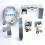 NES Home Ozone Waterfall Solid Brass Square Wall Mounted Chrome Bath Shower Mixer Tap 5