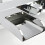 NES Home Ozone Waterfall Solid Brass Square Wall Mounted Chrome Bath Shower Mixer Tap 4