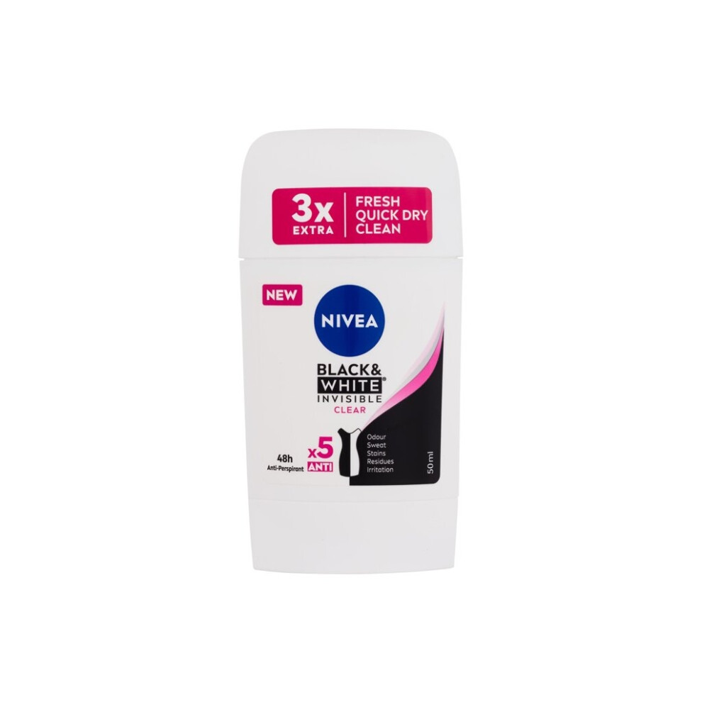 Nivea Women's Black/White - & Invisible Clear 48H - For 50 Ml