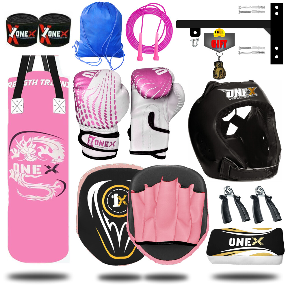 Junior Boxing Set 3FT Hanging Punch Bag Kids Punching Training Set