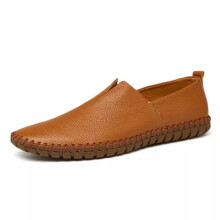 (Brown, UK Size 13) Mens Moccasin Loafers Leather Smart Casual Shoes Driving Slip on Designer Shoes