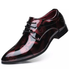 (Red, UK 13 / EUR48) Hot Mens British Flat Casual Loafers Dress Breathable Patent Leather Shoes Size.