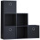 Vida Designs (Black, Black) Durham 6 Cube Staircase Shelf 3 Basket Drawers 1