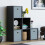Vida Designs (Black, Grey) Durham 6 Cube Staircase Shelf 3 Basket Drawers 3
