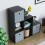 Vida Designs (Black, Grey) Durham 6 Cube Staircase Shelf 3 Basket Drawers 7