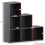 Vida Designs (Black, Grey) Durham 6 Cube Staircase Shelf 3 Basket Drawers 9