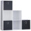 Vida Designs (White, Black) Durham 6 Cube Staircase Shelf 3 Basket Drawers 1