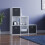 Vida Designs (White, Black) Durham 6 Cube Staircase Shelf 3 Basket Drawers 3