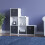 Vida Designs (White, Black) Durham 6 Cube Staircase Shelf 3 Basket Drawers 4