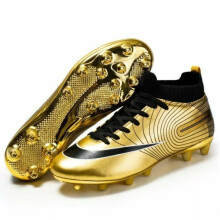 (Gold?Moulded Studs?, UK5= EUR38?24cm?) Mens Junior Boys Football Boots AG/TF Soccer Training Shoes Sneaker Size UK1-9.5