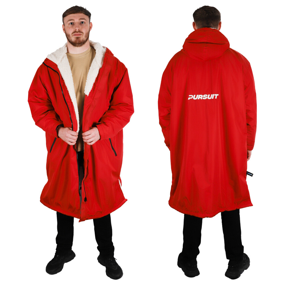 (Red) Adults Waterproof Changing Robe Surfing Beach Robe