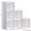 Vida Designs (White, White) Durham 6 Cube Staircase Shelf 3 Basket Drawers 8