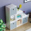Vida Designs (White, Grey) Durham 6 Cube Staircase Shelf 3 Basket Drawers 3