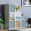 Vida Designs (White, Grey) Durham 6 Cube Staircase Shelf 3 Basket Drawers 4