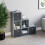 Vida Designs (Grey, Black) Durham 6 Cube Staircase Shelf 3 Basket Drawers 4