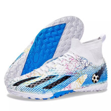(4#, UK1= EUR34?22cm?) Mens Junior Boys Football Boots AG/TF Soccer Training Shoes Sneaker Size UK1-10