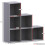 Vida Designs (Grey, White) Durham 6 Cube Staircase Shelf 3 Basket Drawers 7