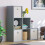Vida Designs (Grey, White) Durham 6 Cube Staircase Shelf 3 Basket Drawers 8
