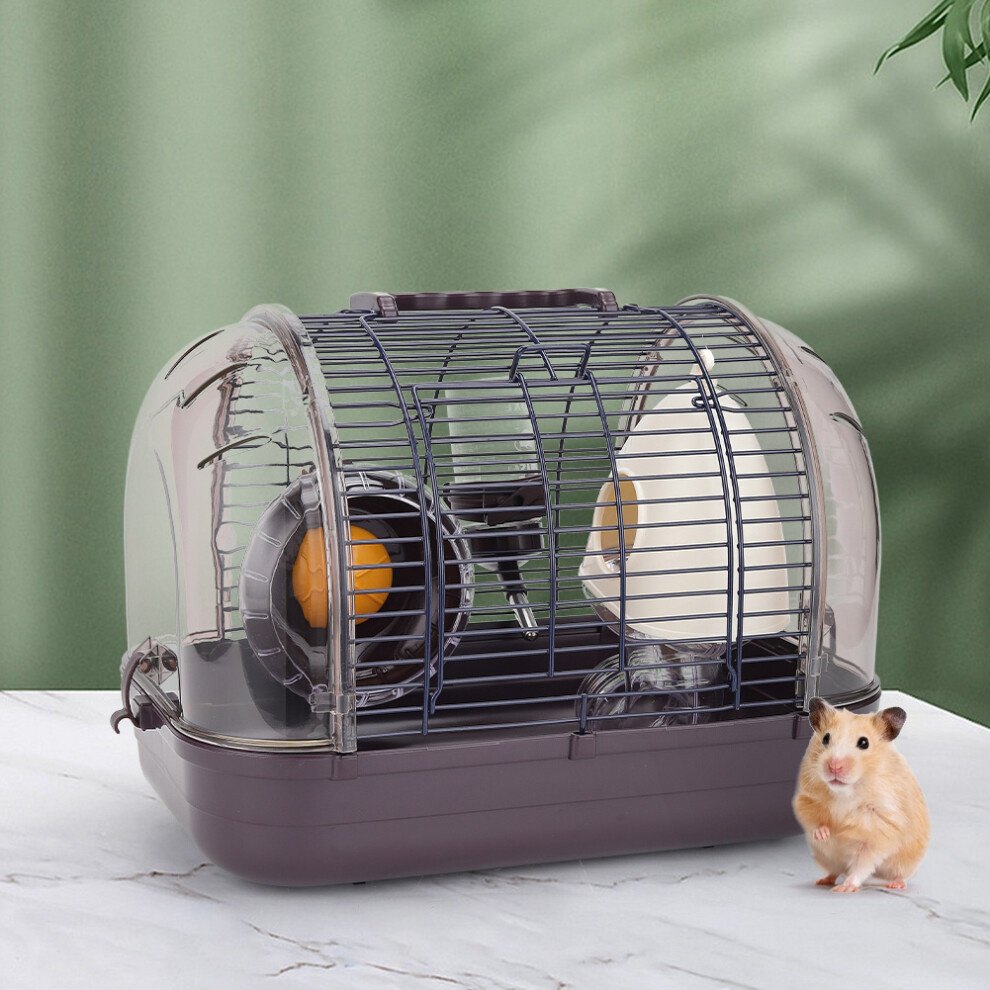 (Coffee) Hamster Cage Small Pet Animal House Transport Travel Box Carrier Crate w/Kettle