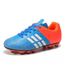 (Blue A, UK9/EUR42) Kids men's football boots long spikes short spikes shoes non-slip breathable