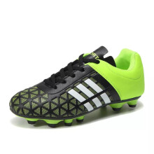 (Green A, UK KIDS 12/EUR31) Kids men's football boots long spikes short spikes shoes non-slip breathable