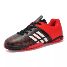 (Red B, UK KIDS 12/EUR31) Kids men's football boots long spikes short spikes shoes non-slip breathable