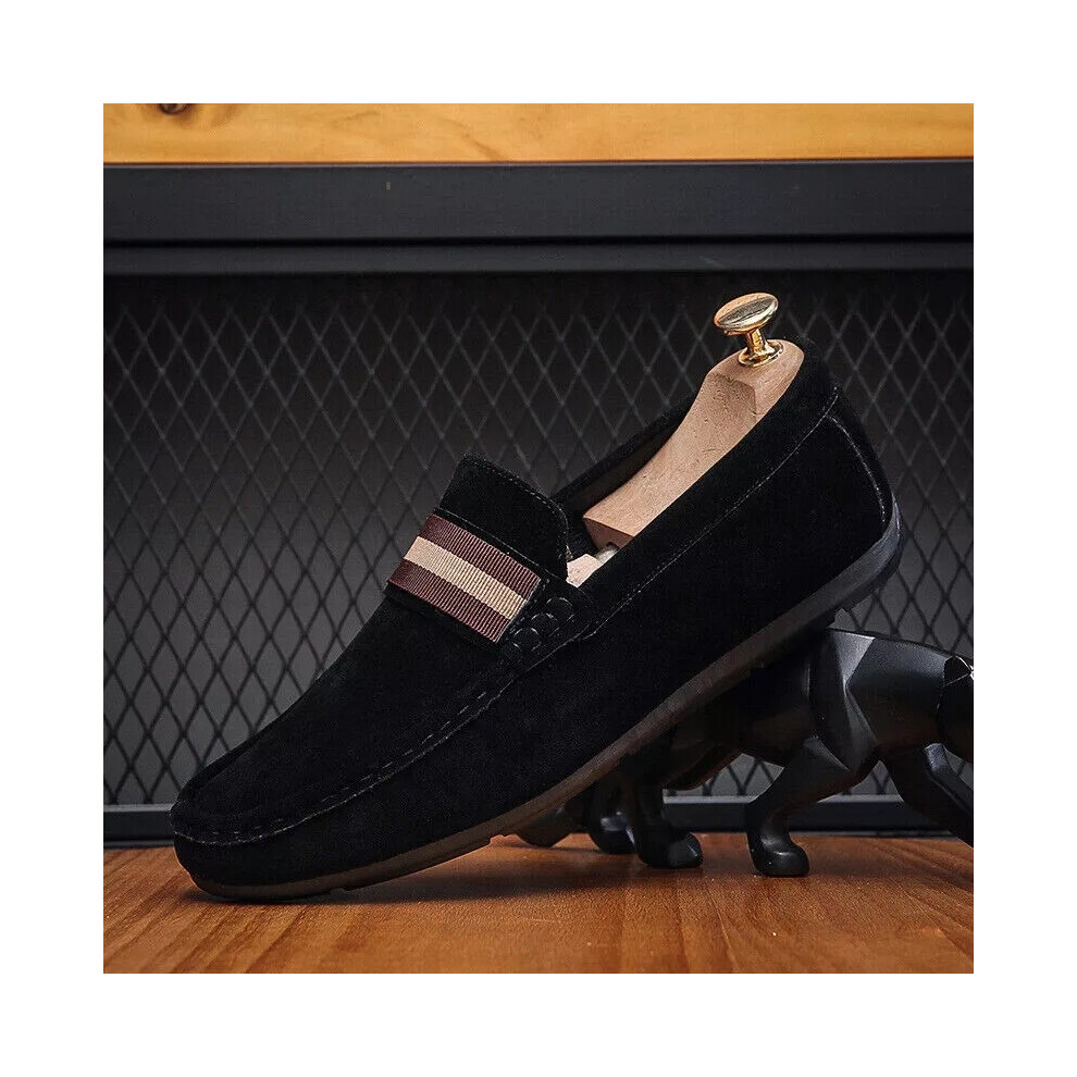 (UK 7/ EUR 42(26cm), Black) Mens Slip On Designer Shoes Loafers Driving Shoes Casual Moccasin Fashion Size