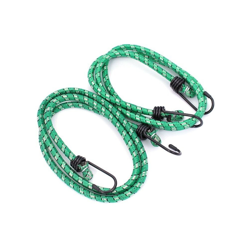 Bungee Cord Set 8Mm X 1000Mm / 1M With Hooks X 2 Luggage Straps 5056517984383