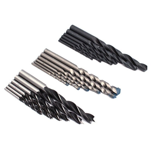 Versatile 18pcs Drill Bit Set: Ideal for Metal, Wood Masonry