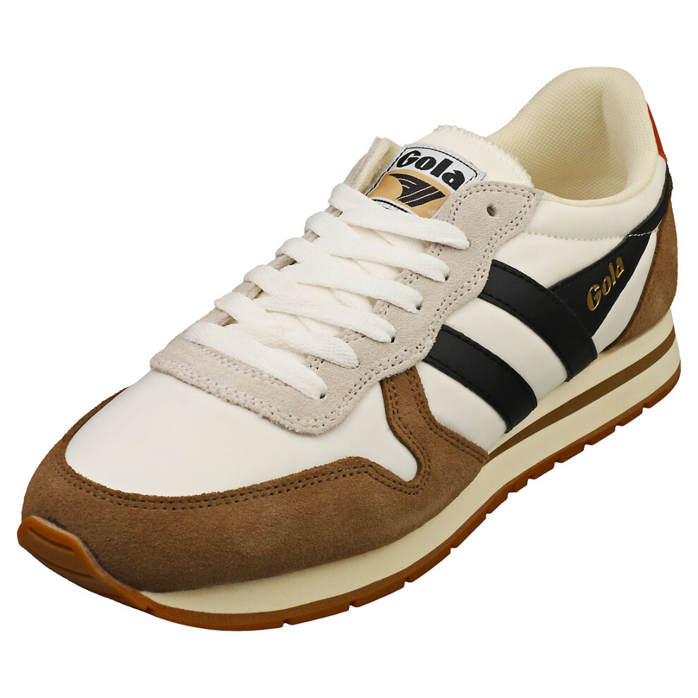 (7) Gola Daytona Chute Mens Casual Trainers in Off White Tabacco