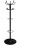 (Black) Coat Stand with Marble Base Jacket Holder Rack 3